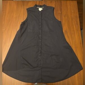 HD in Paris Anthropologie Navy Blue Button Down Tunic Women’s Size 10